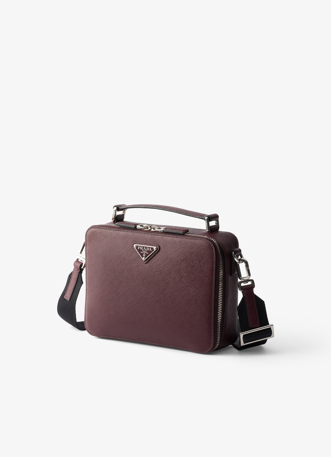 Prada Brique handtas van leer - voorkant 2 bordeauxrood