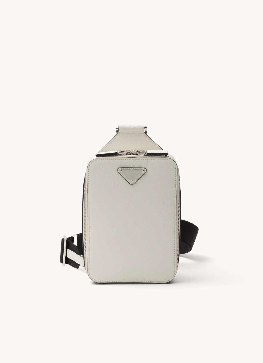 Prada Brique schoudertas van kalfsleer - voorkant wit