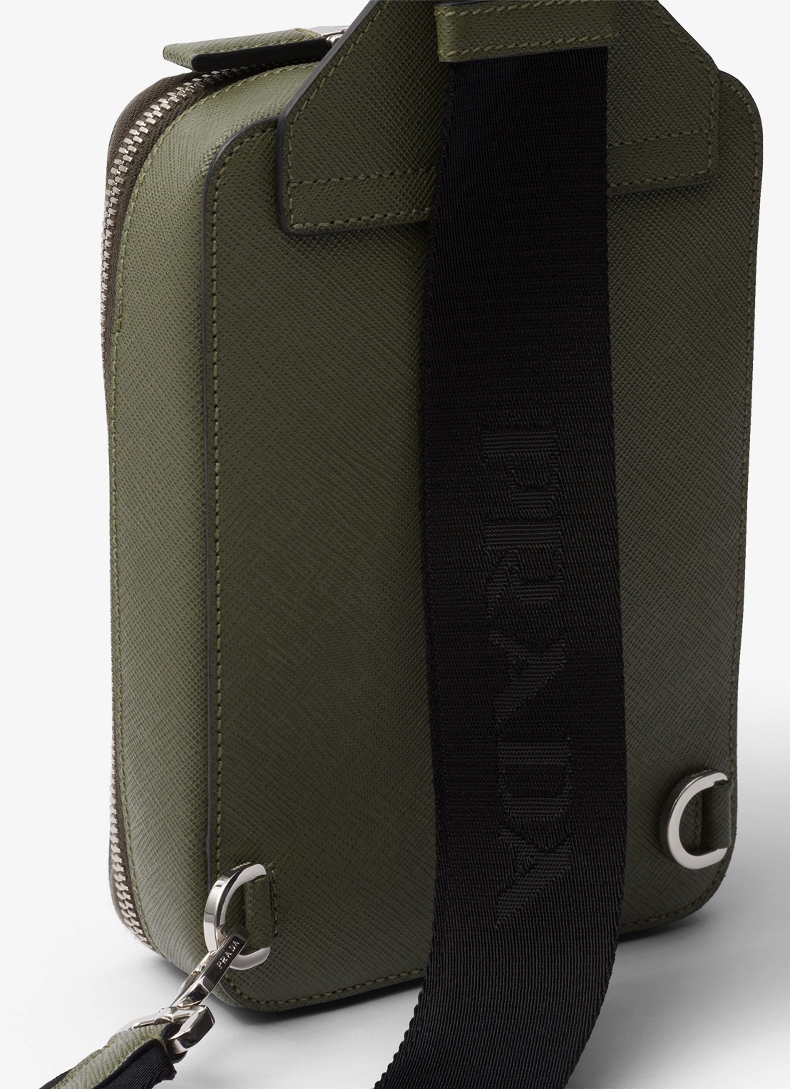 Prada Brique schoudertas van kalfsleer - detail 4 donkergroen