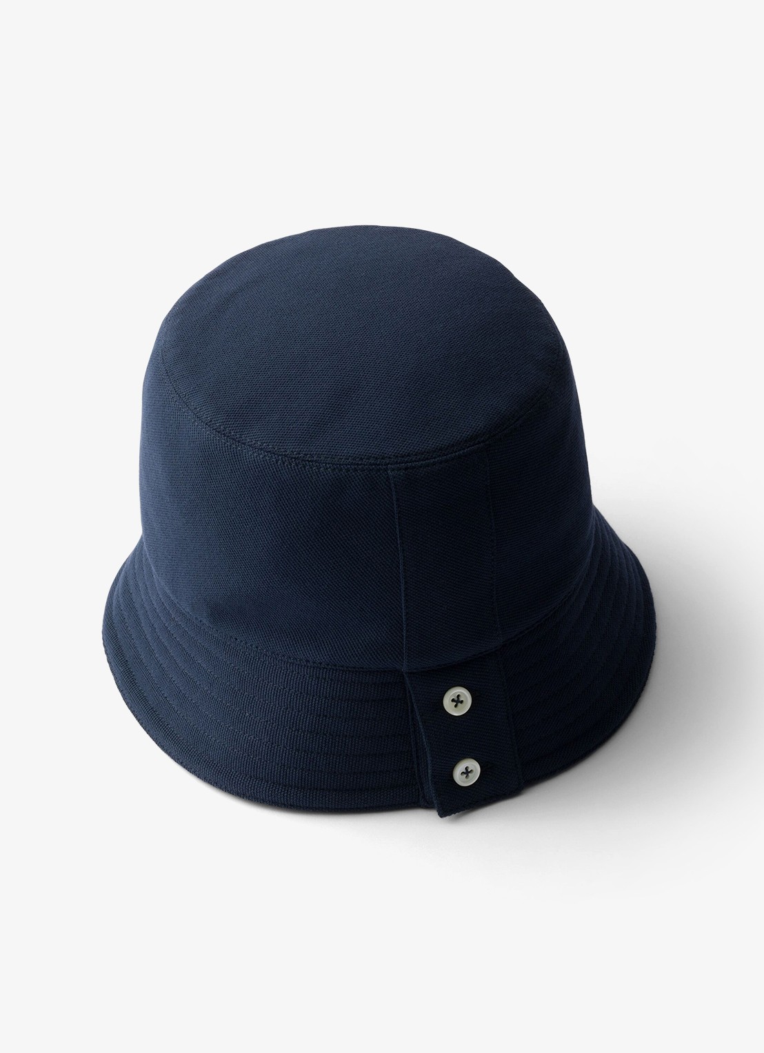Prada Bucket hoed met logoborduring - detail 4 donkerblauw