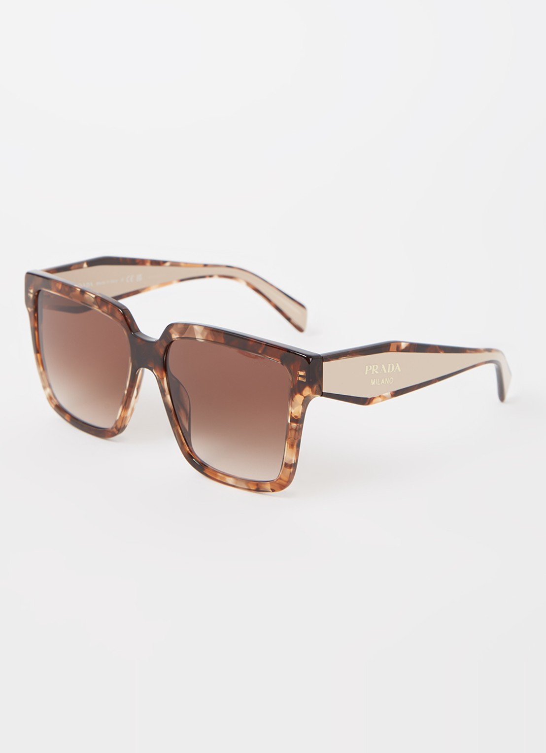 Prada Butterfly zonnebril PR24ZS  - voorkant donkerbruin