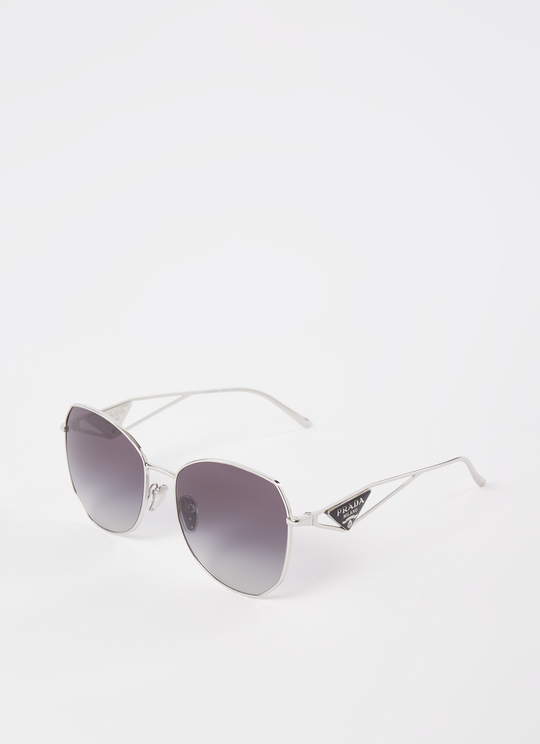 Prada Butterfly zonnebril PR57YS - voorkant zilver
