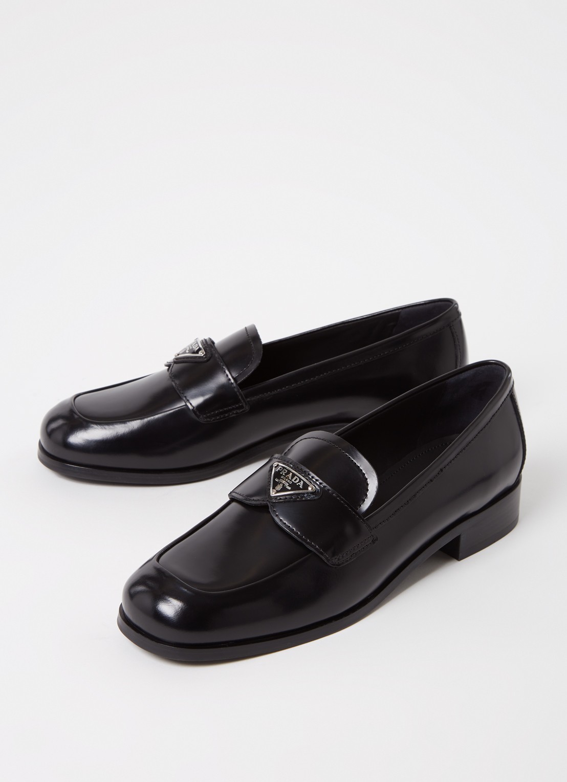 Prada Calzature Donna loafer van leer - detail zwart
