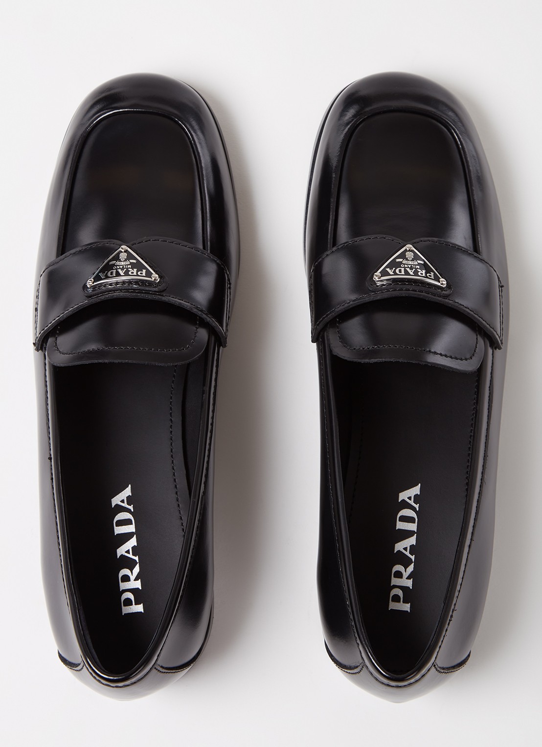 Prada Calzature Donna loafer van leer - detail 3 zwart