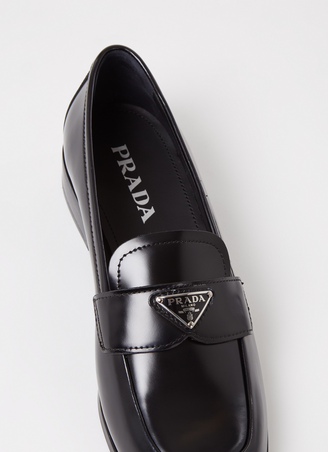 Prada Calzature Donna loafer van leer - detail 4 zwart