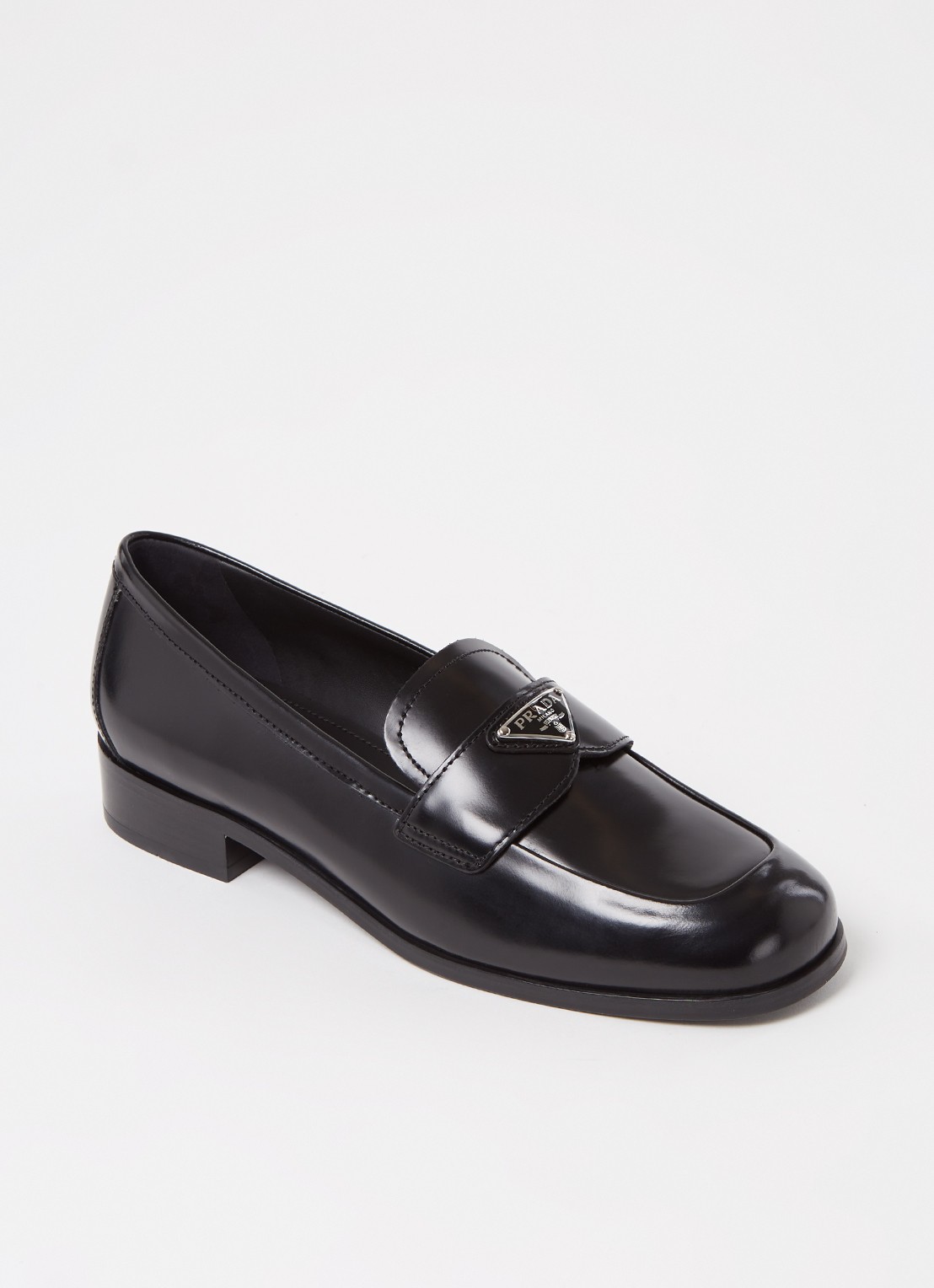 Prada Calzature Donna loafer van leer - voorkant 6 zwart
