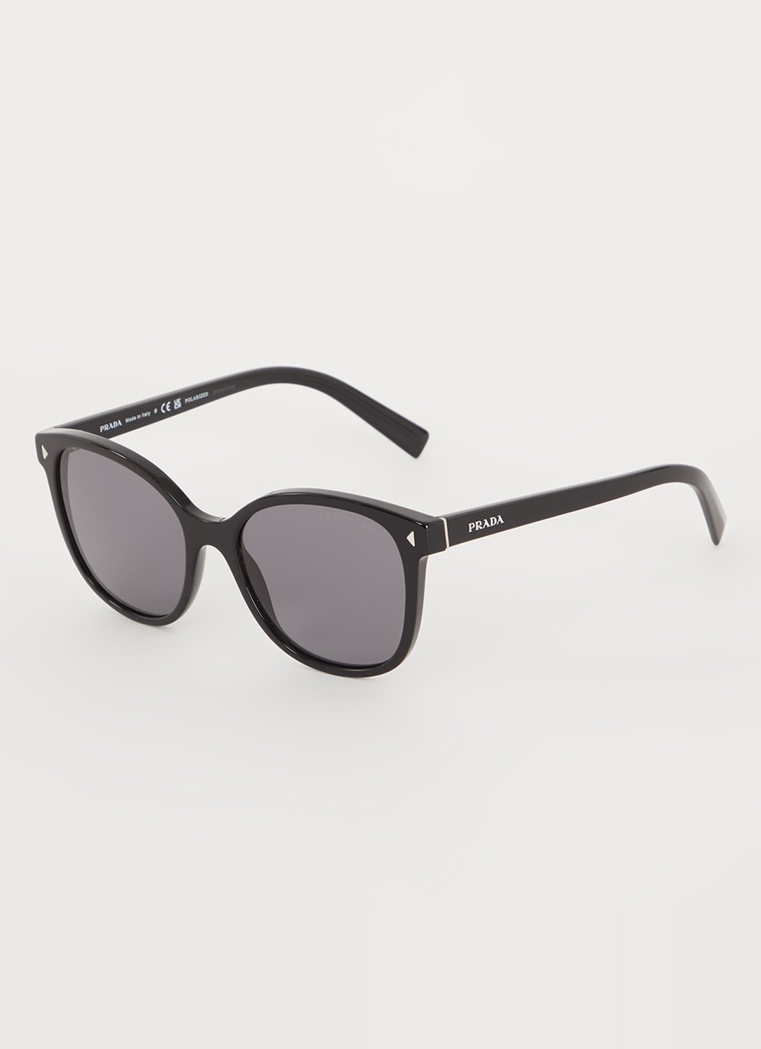 Prada Cat Eye zonnebril gepolariseerd PR22ZS - voorkant 4 zwart