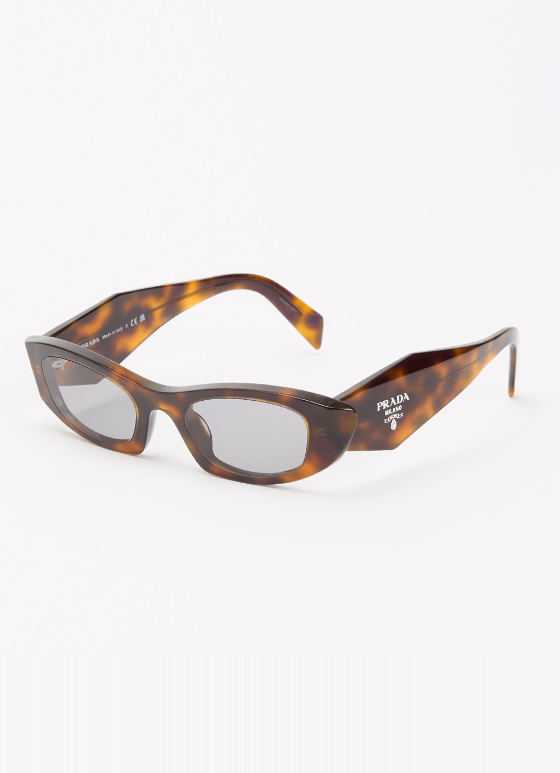 Prada Cat Eye zonnebril PR B16S - voorkant 4 donkerbruin