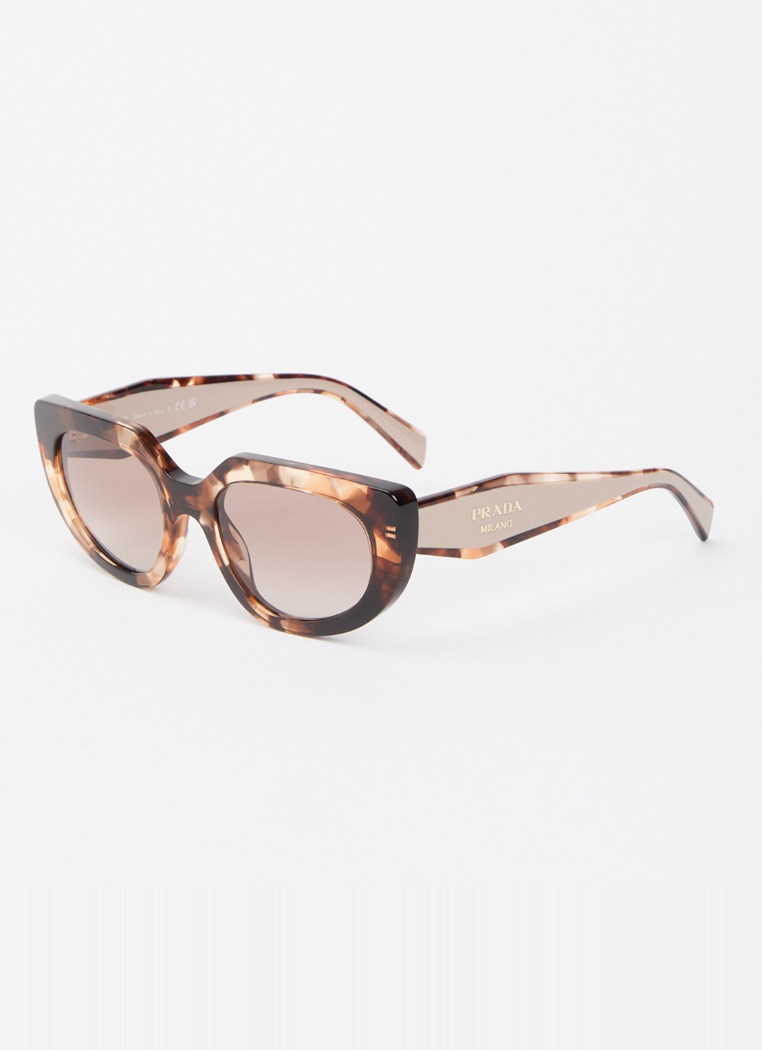 Prada Cat Eye zonnebril PR D02S - voorkant 4 bruin