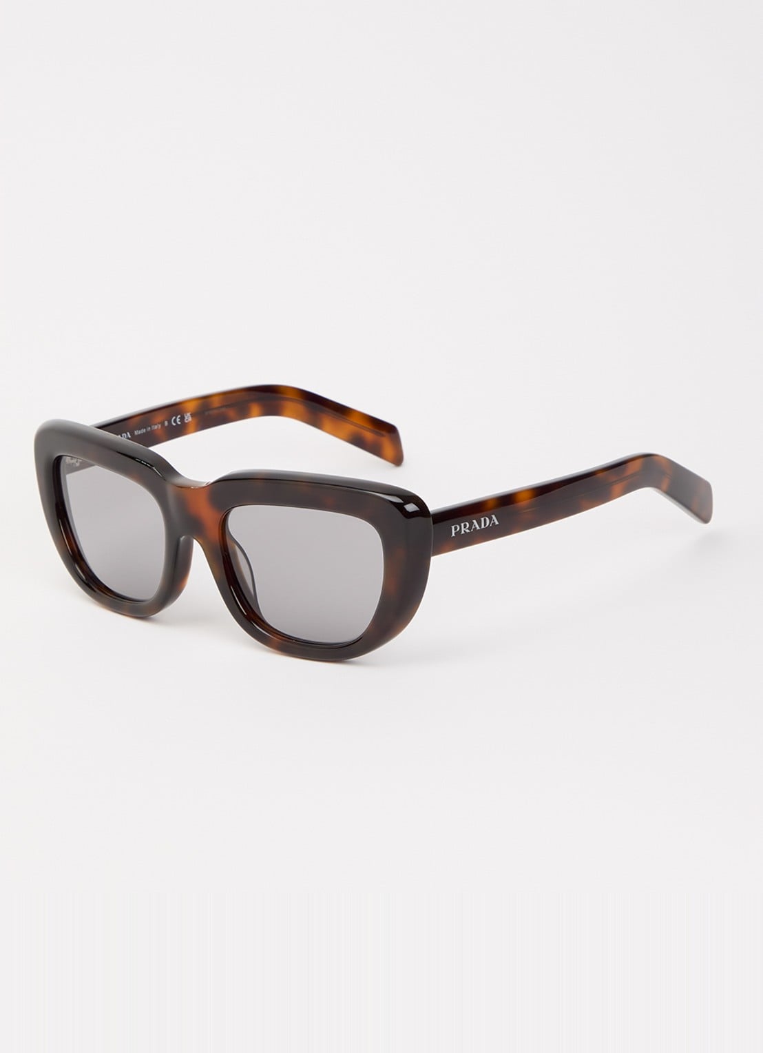 Prada Cat eye zonnebril PR D07SF - voorkant donkerbruin