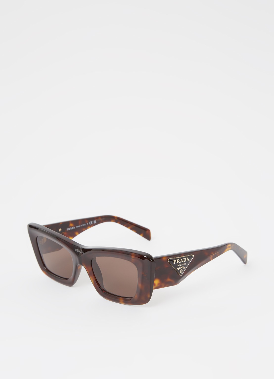 Prada Cat Eye zonnebril PR13ZS  - voorkant donkerbruin