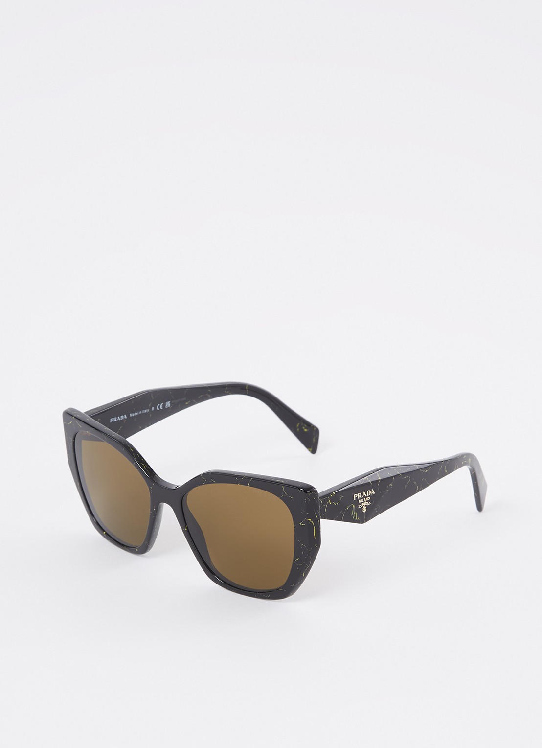 Prada Cat Eye zonnebril PR19ZS  - voorkant zwart