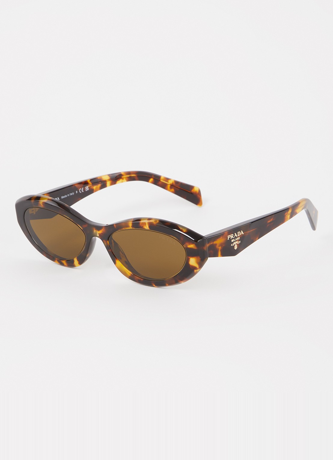 Prada Cat Eye zonnebril PR26ZS - voorkant hazelnootbruin