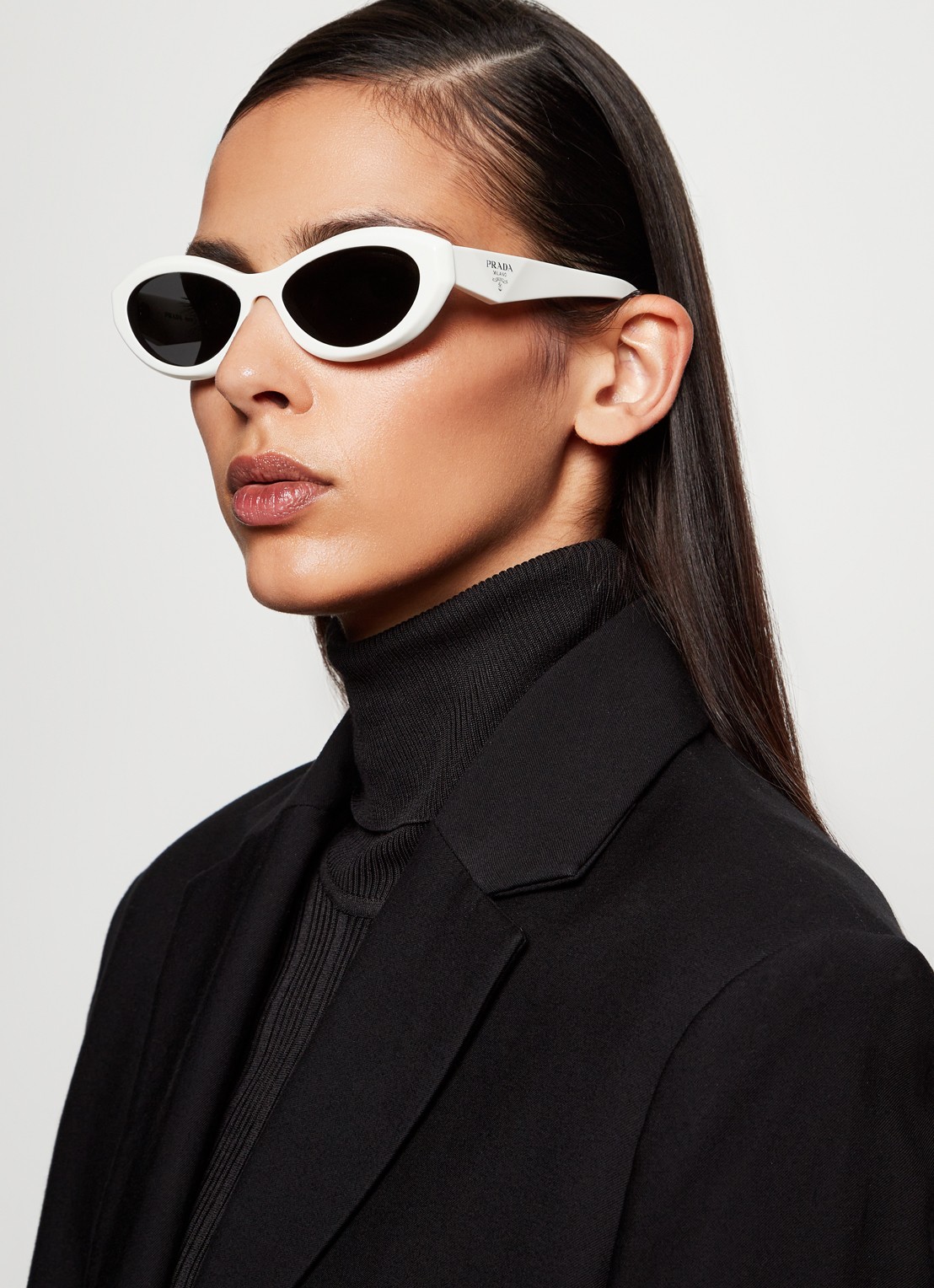 Prada Cat Eye zonnebril PR26ZS - voorkant 5 wit