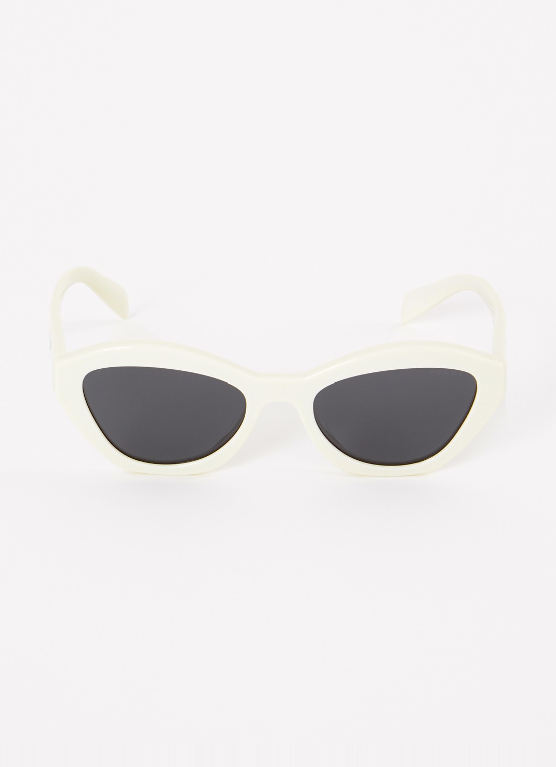 Prada Cat Eye zonnebril PRA02S  - detail 3 gebroken wit