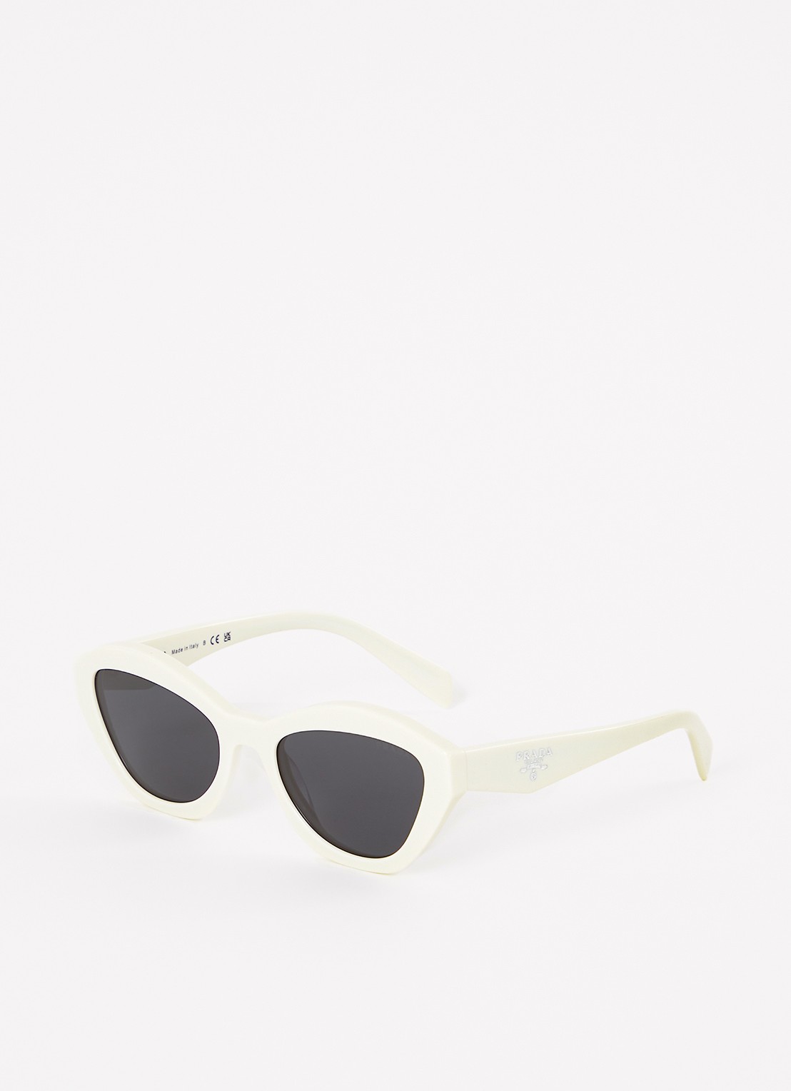 Prada Cat Eye zonnebril PRA02S  - voorkant gebroken wit