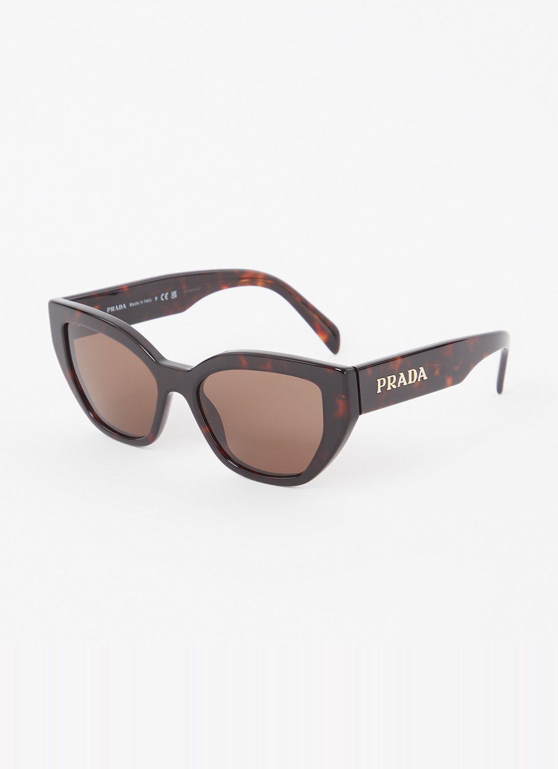 Prada Cat Eye zonnebril PRA09S  - voorkant donkerbruin