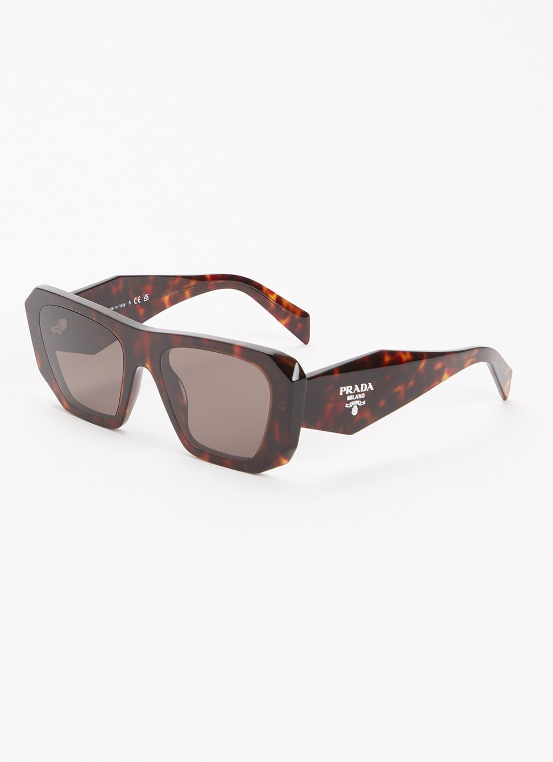 Prada Cat Eye zonnebril PRB18S - voorkant donkerbruin