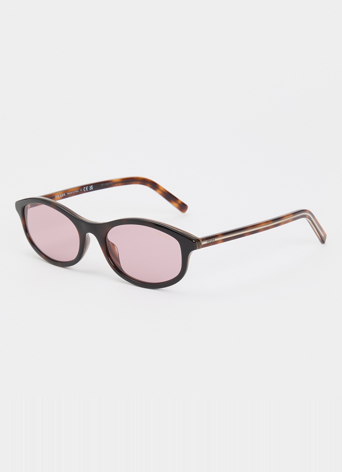 Prada Cat Eye zonnebril PRD17S - voorkant donkerbruin