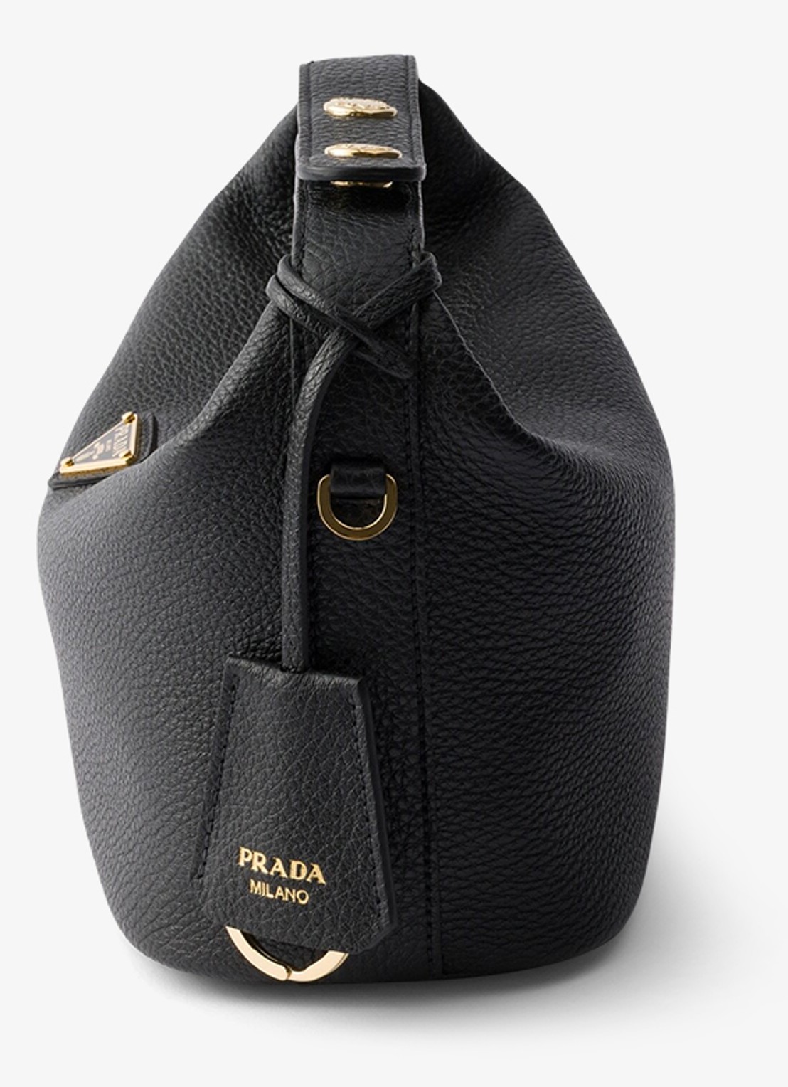 Prada Chérie Mini handtas van leer met afneembare schouderriem - detail 2 zwart