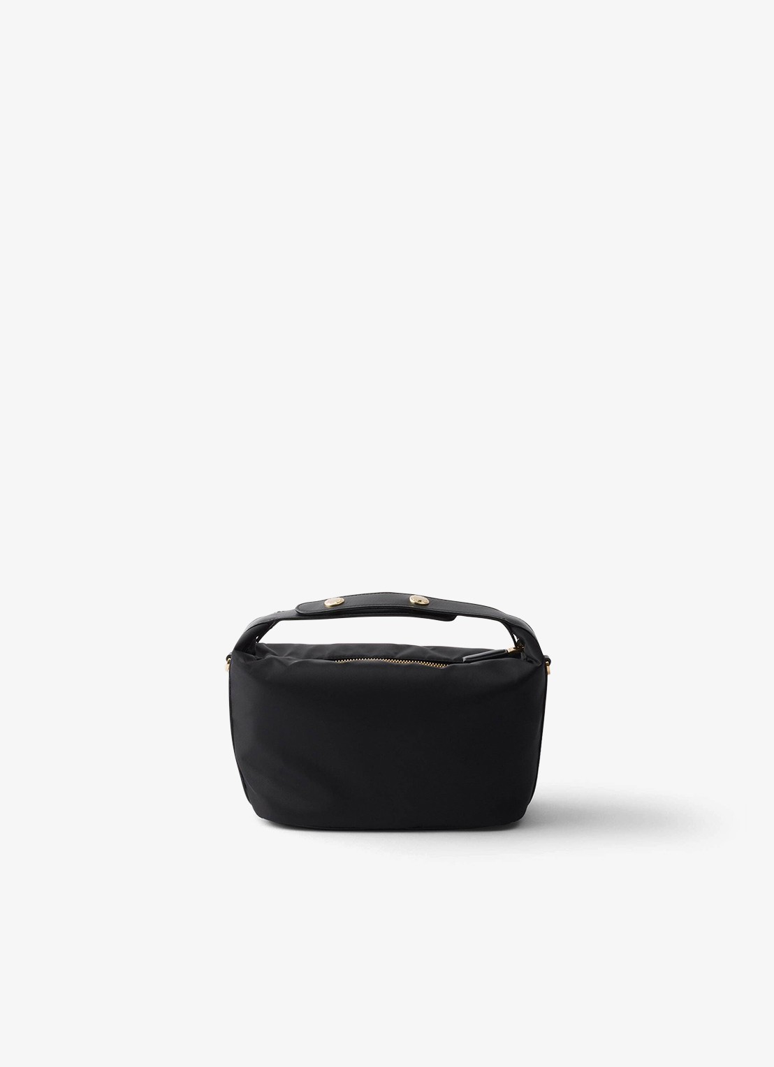 Prada Chérie Re-Nylon Mini handtas met leren details - achterkant 3 zwart