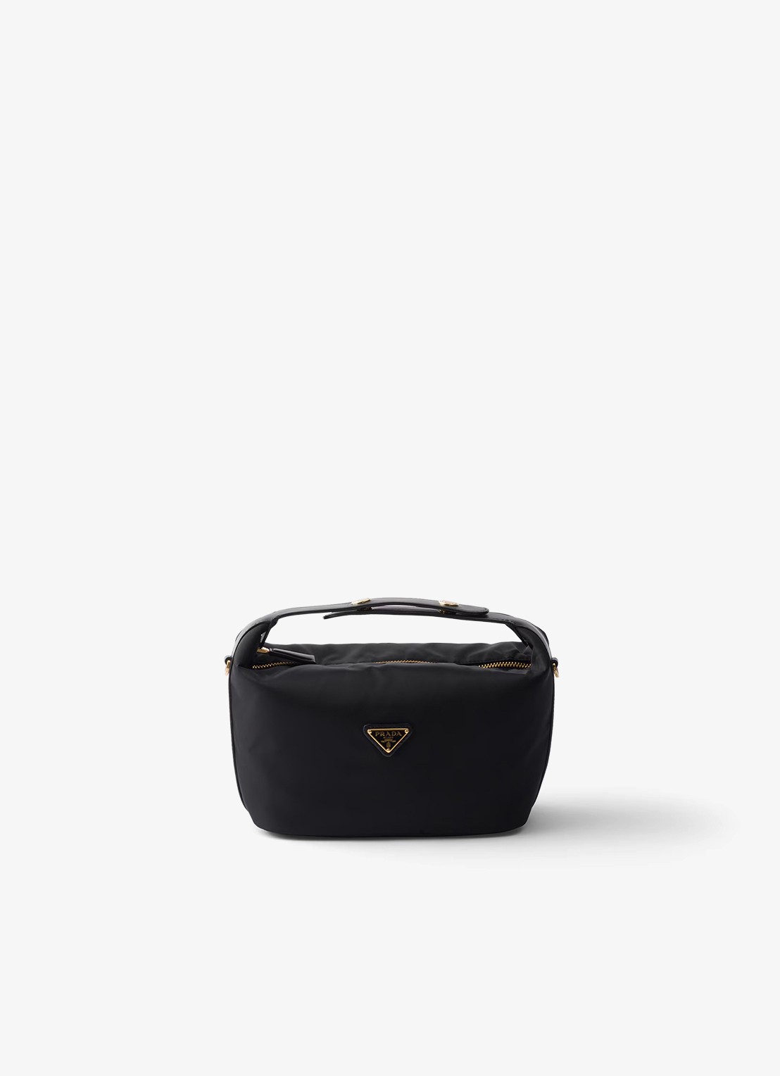 Prada Chérie Re-Nylon Mini handtas met leren details - voorkant 6 black