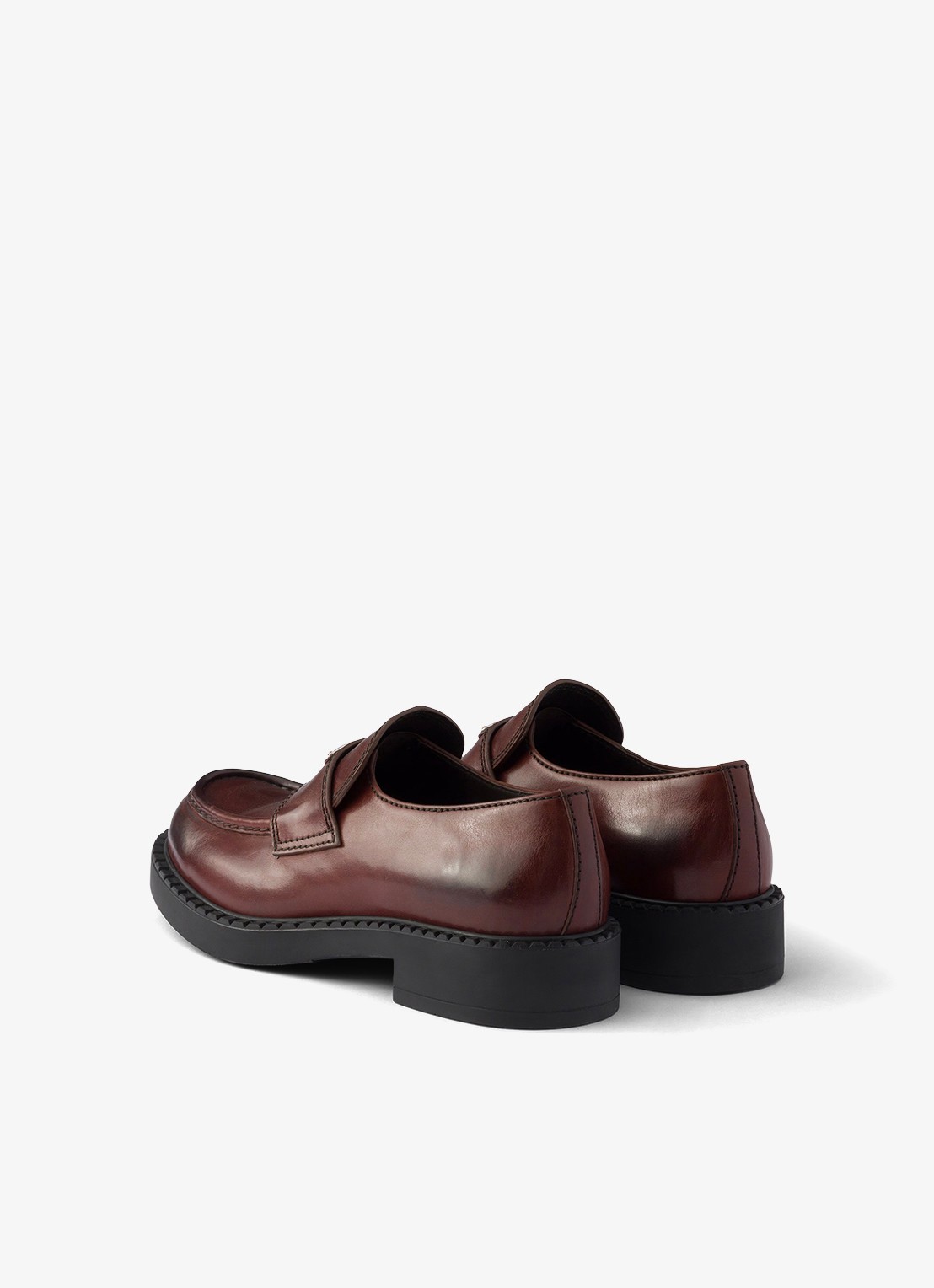 Prada Chocolate loafer van kalfsleer - achterkant 5 bruin