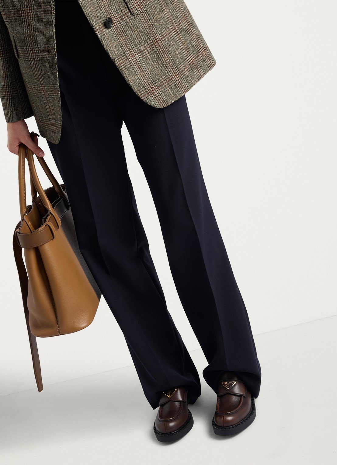 Prada Chocolate loafer van leer - achterkant 3 donkerbruin