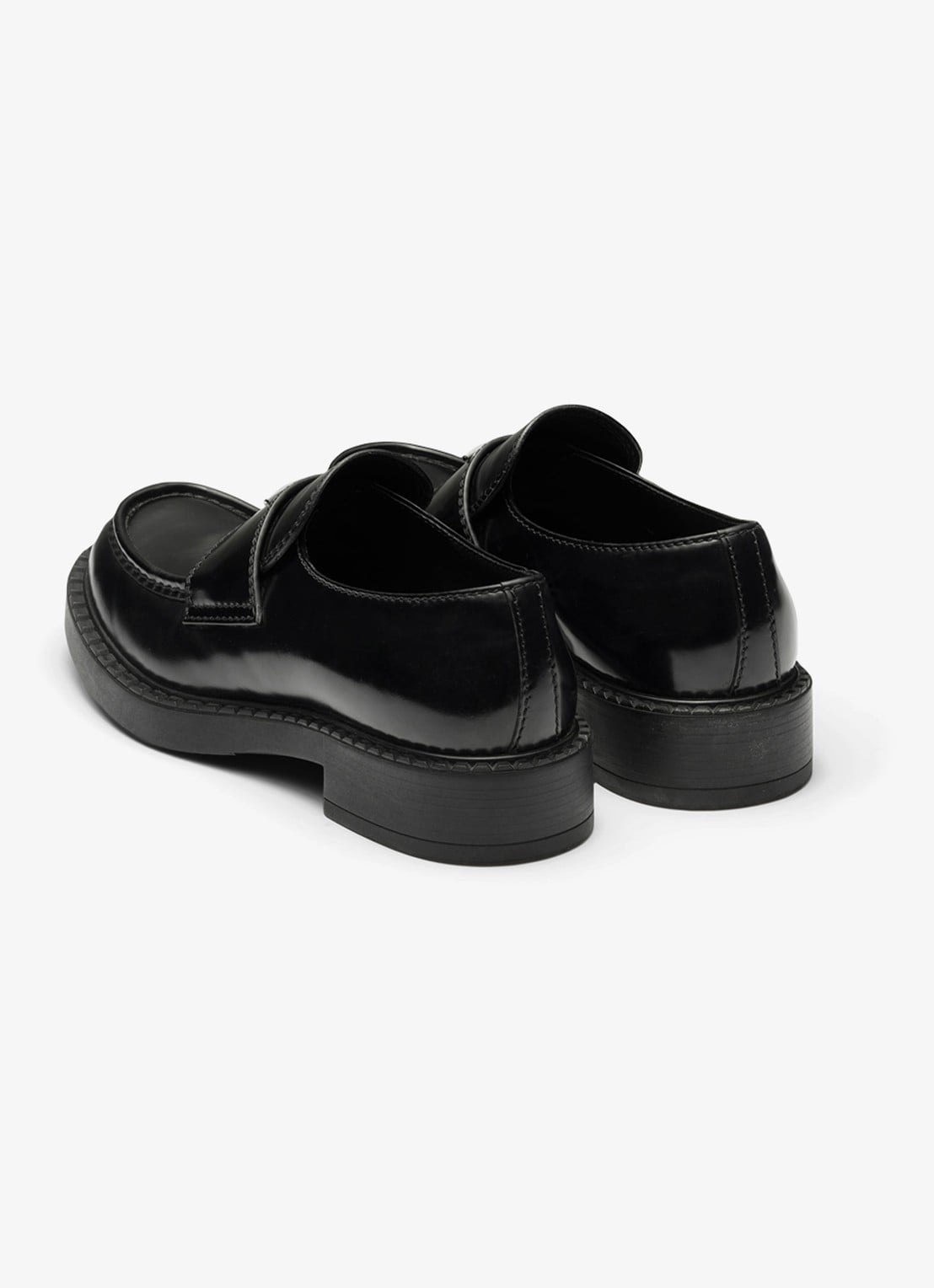 Prada Chocolate loafer van leer - achterkant 7 zwart