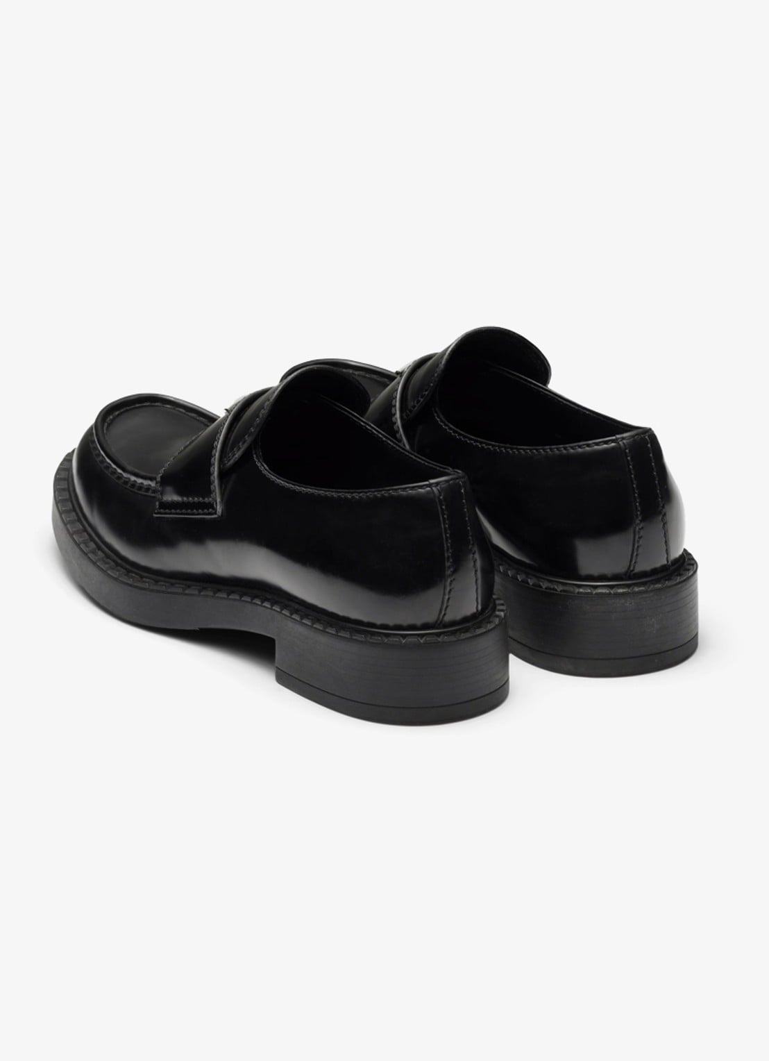 Prada Chocolate loafer van leer - achterkant 6 zwart
