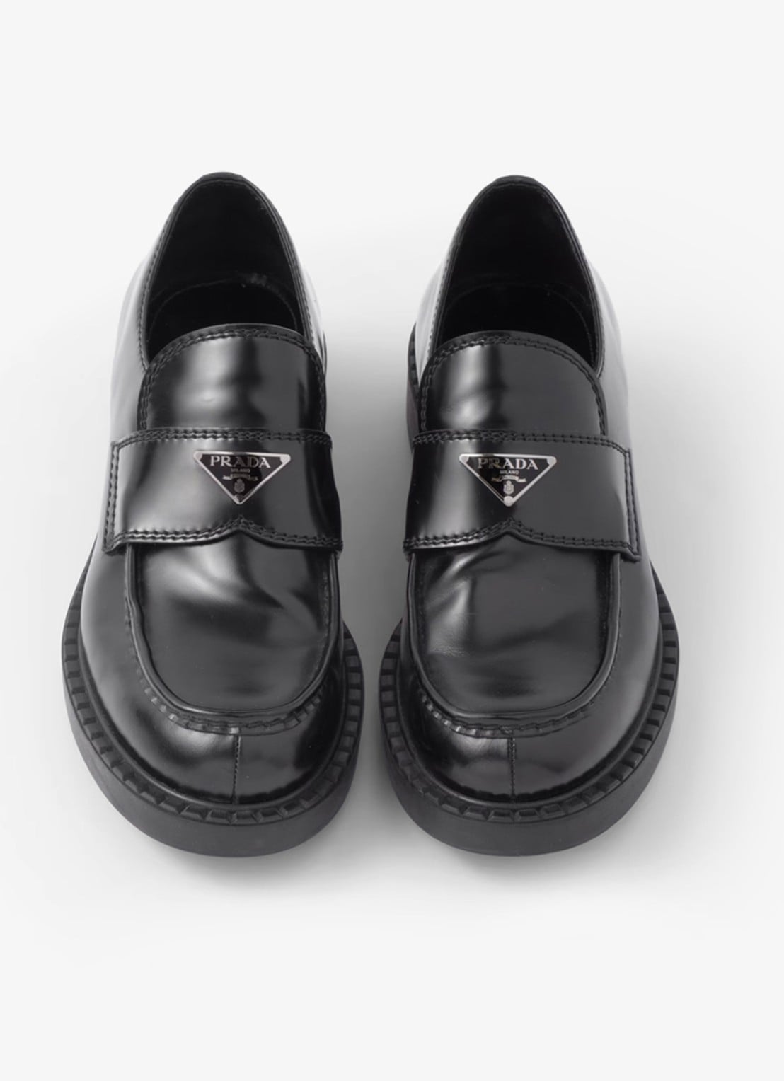 Prada Chocolate loafer van leer - detail 2 zwart