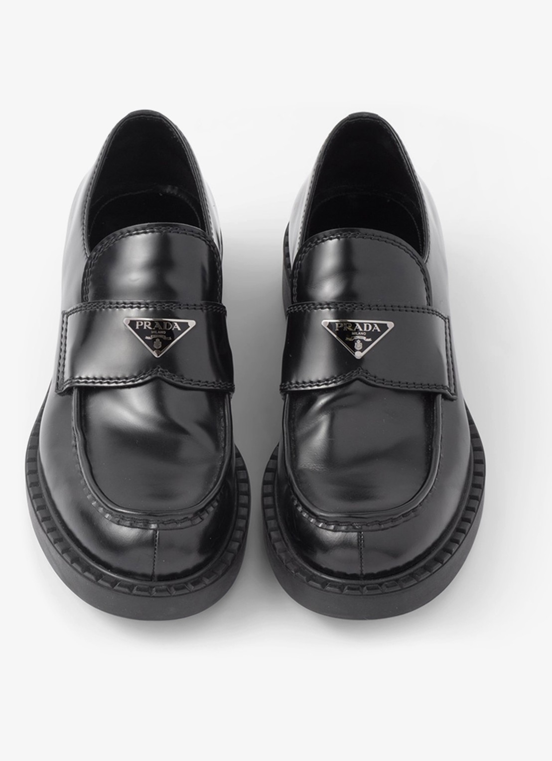 Prada Chocolate loafer van leer - detail 5 zwart