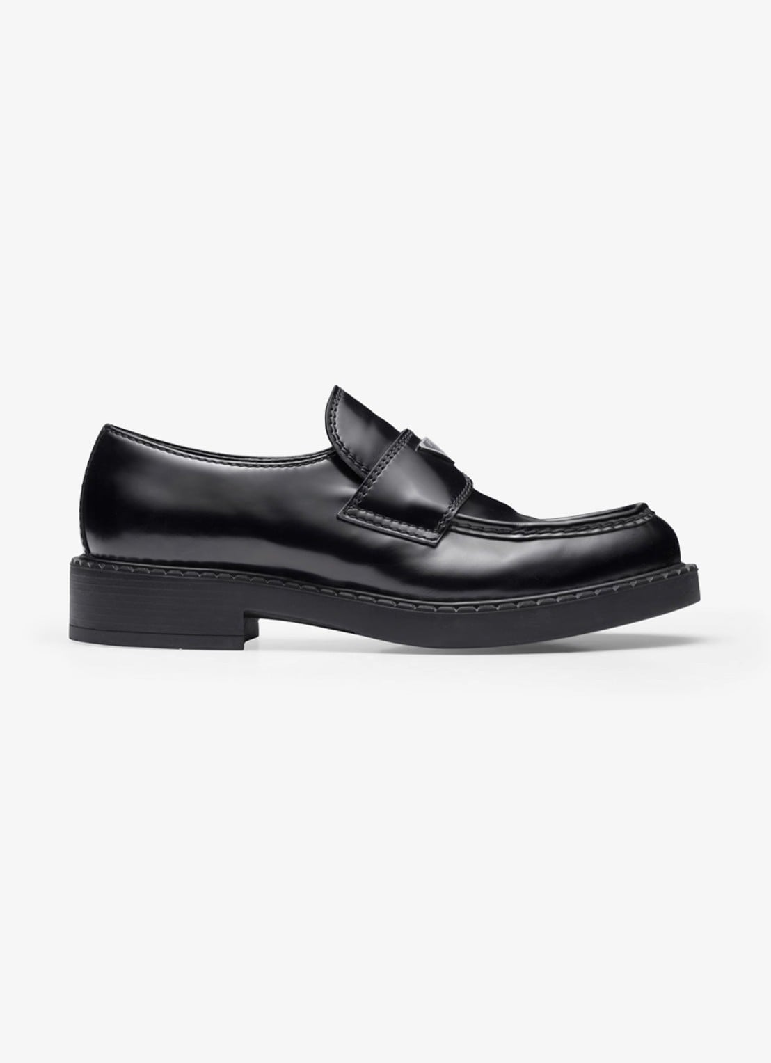 Prada Chocolate loafer van leer - voorkant 7 zwart