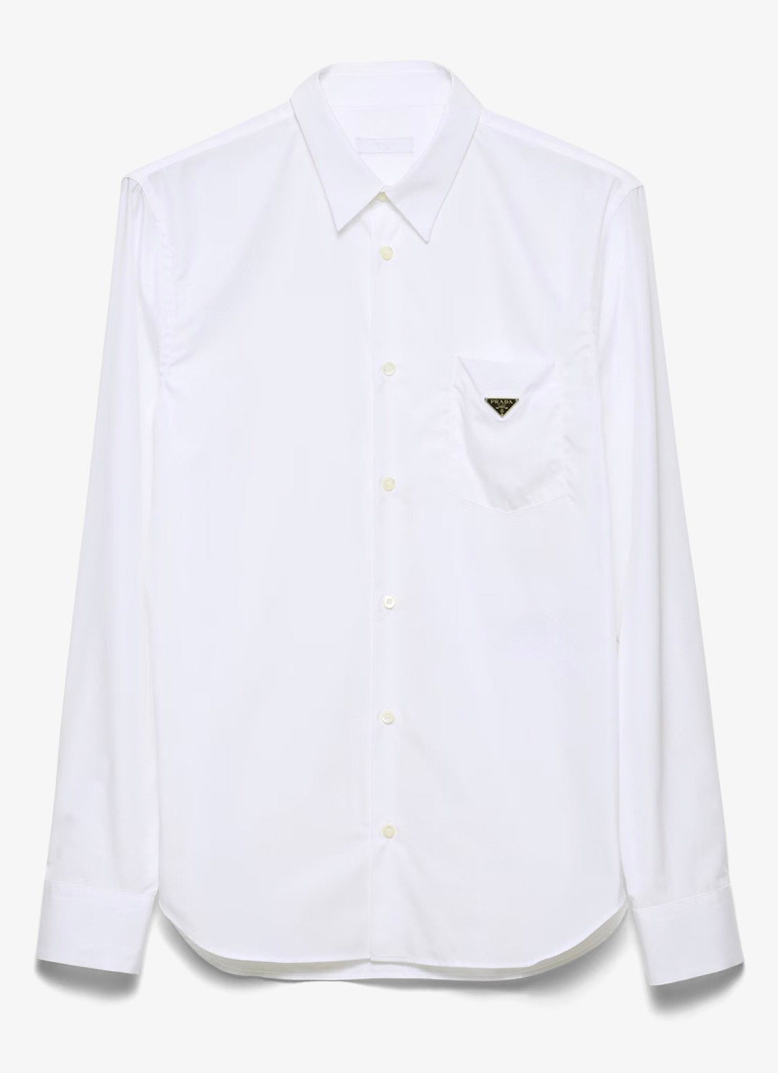 Prada Classic fit overhemd met borstzak en logo - voorkant 2 wit
