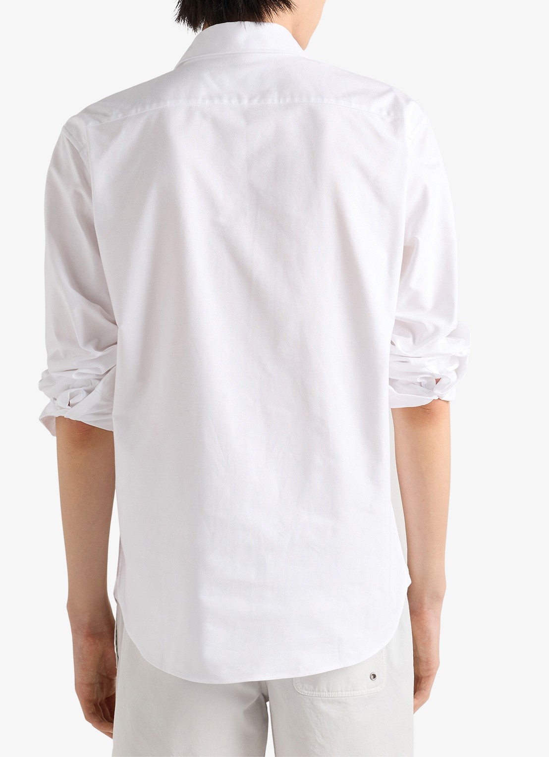 Prada Classic fit overhemd met logoborduring - achterkant 6 wit