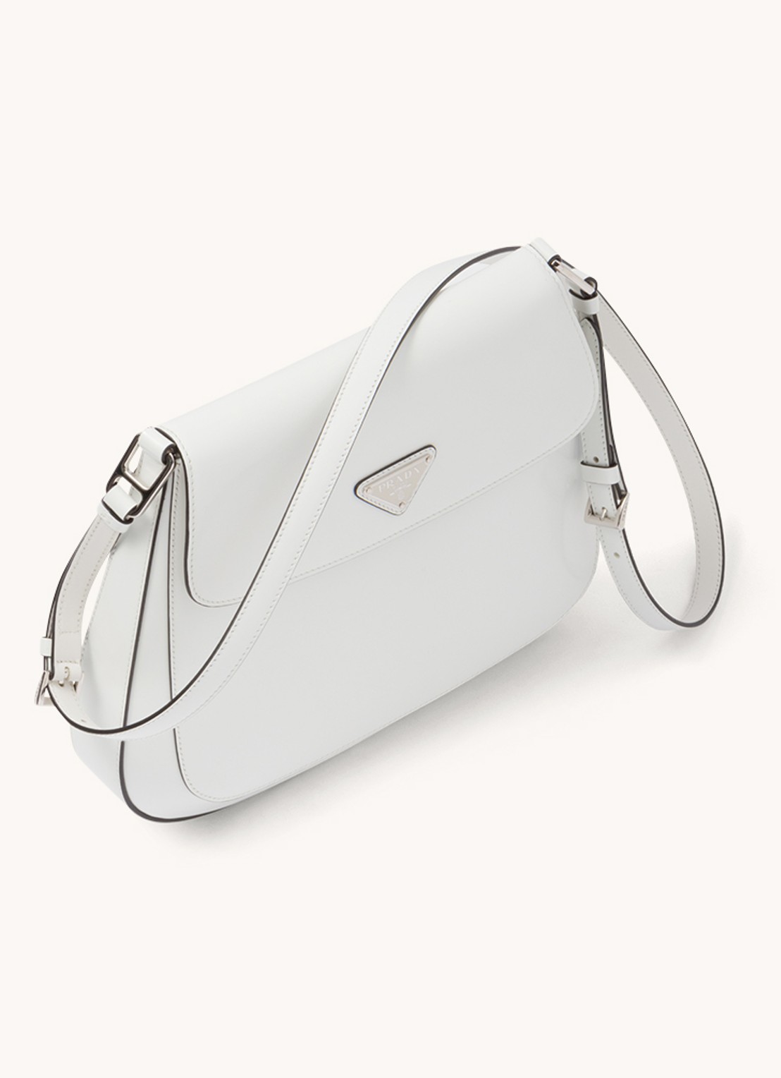 Prada Cleo schoudertas van leer - achterkant 7 wit