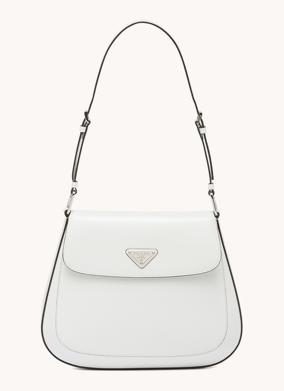 Prada Cleo schoudertas van leer - voorkant 5 wit