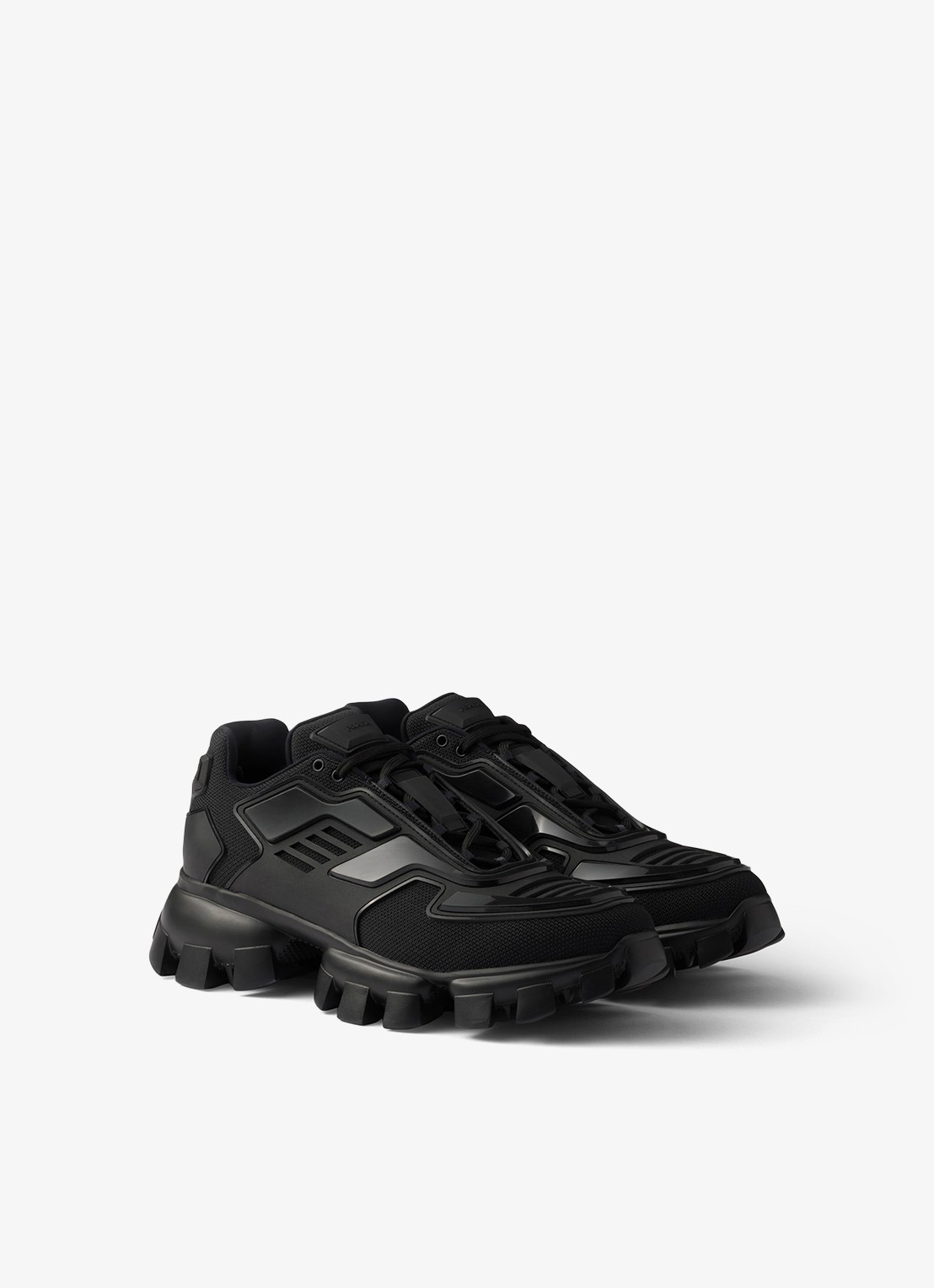 Prada Cloudbust Thunder sneaker met gebreid bovenwerk - voorkant 5 zwart