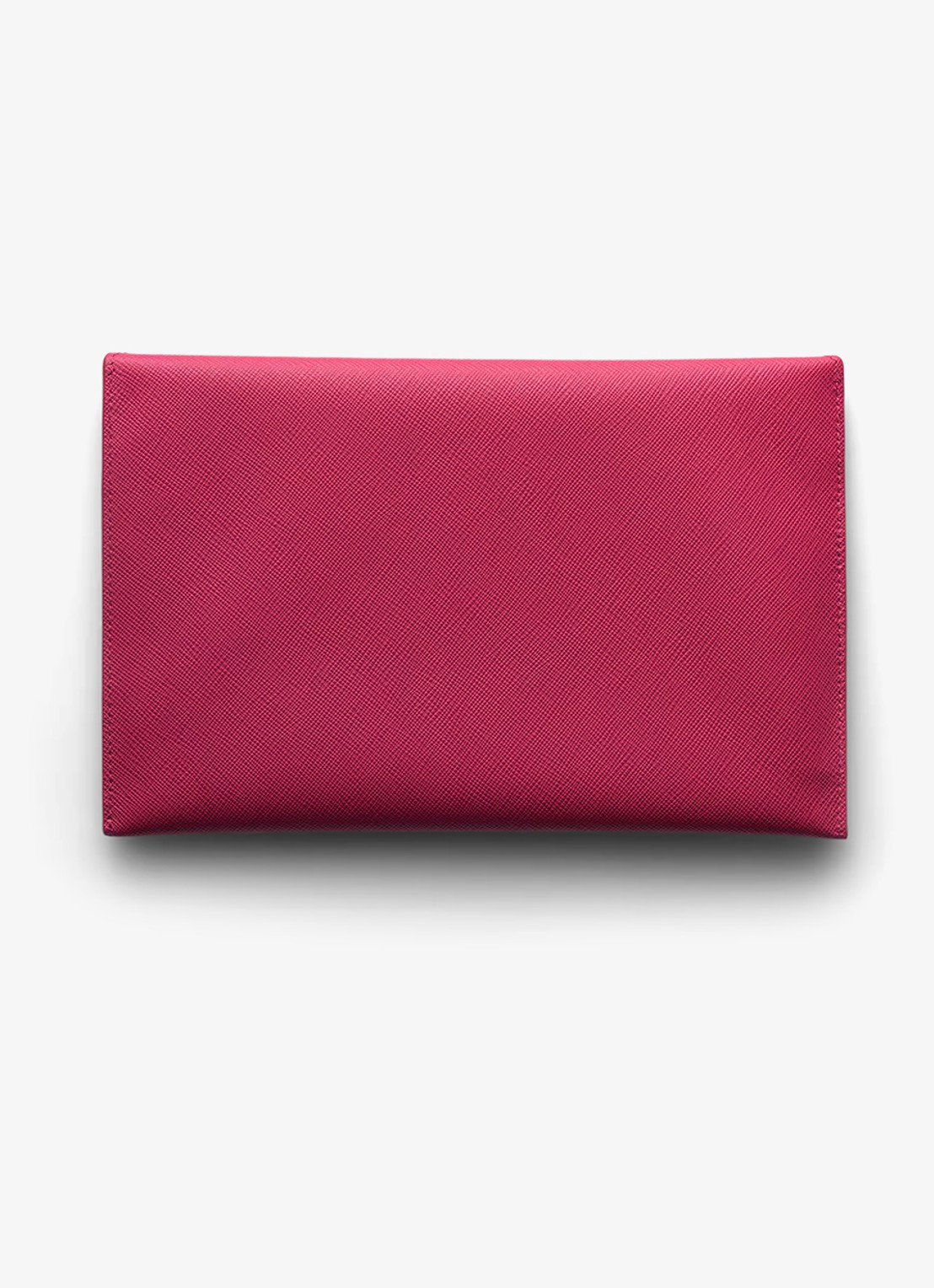 Prada Clutch van kalfsleer - achterkant donkerroze