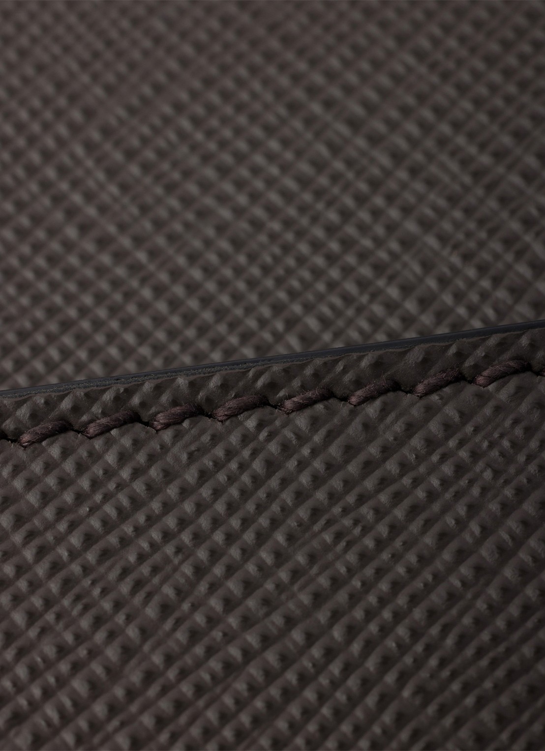 Prada Clutch van kalfsleer - detail 5 donkergrijs