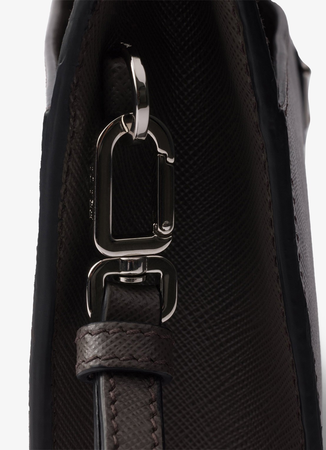 Prada Clutch van kalfsleer - detail 6 donkergrijs