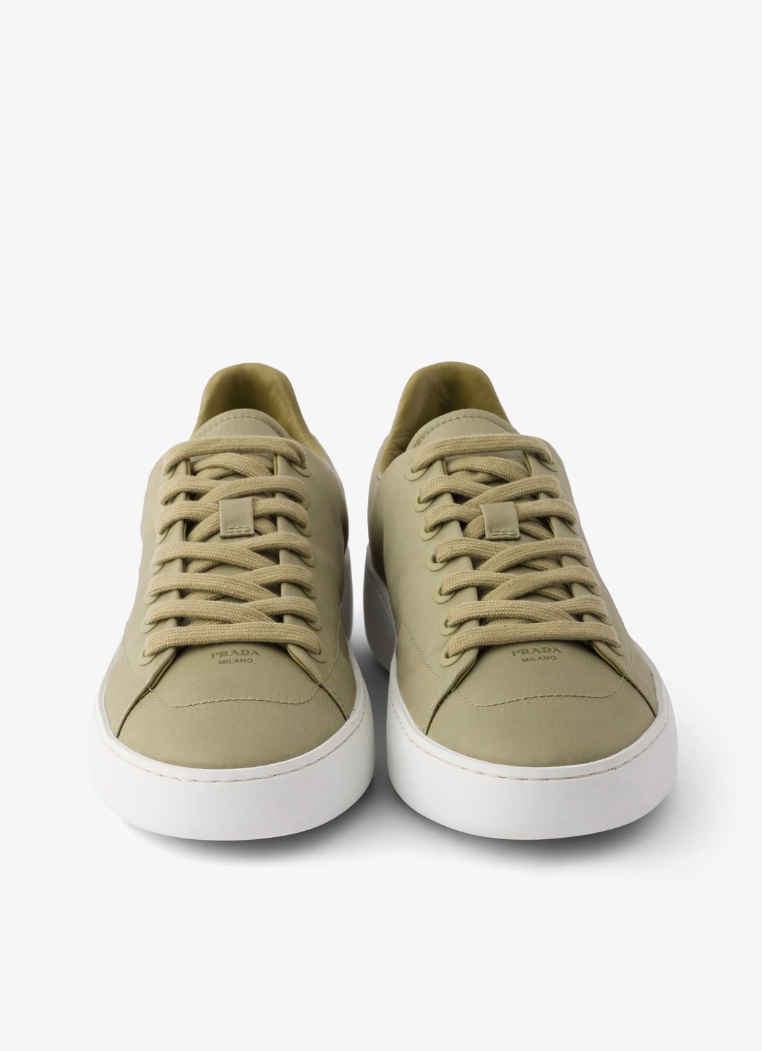 Prada Court Re-Nylon sneaker met logo - detail 2 groen