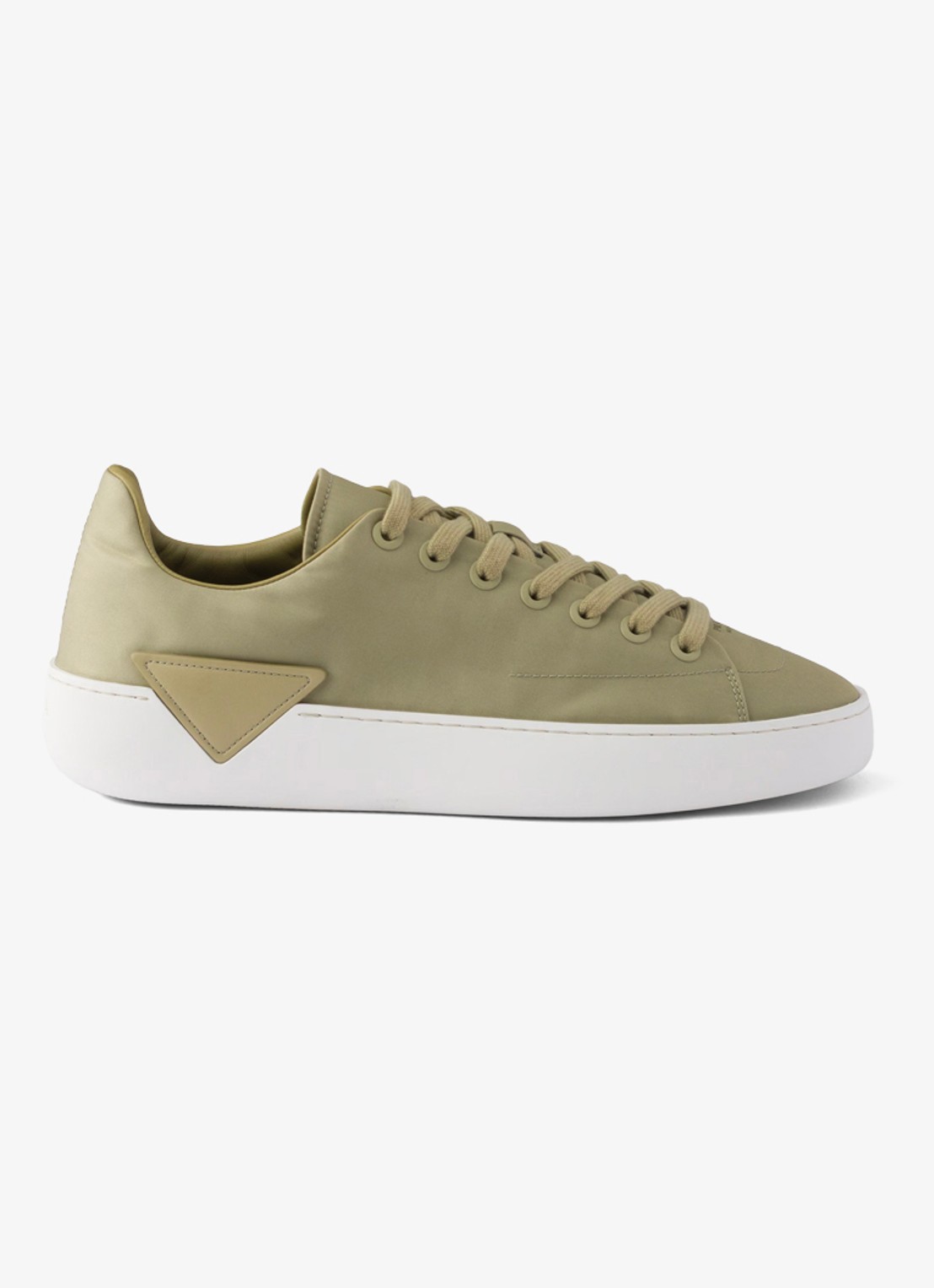 Prada Court Re-Nylon sneaker met logo - voorkant 4 groen