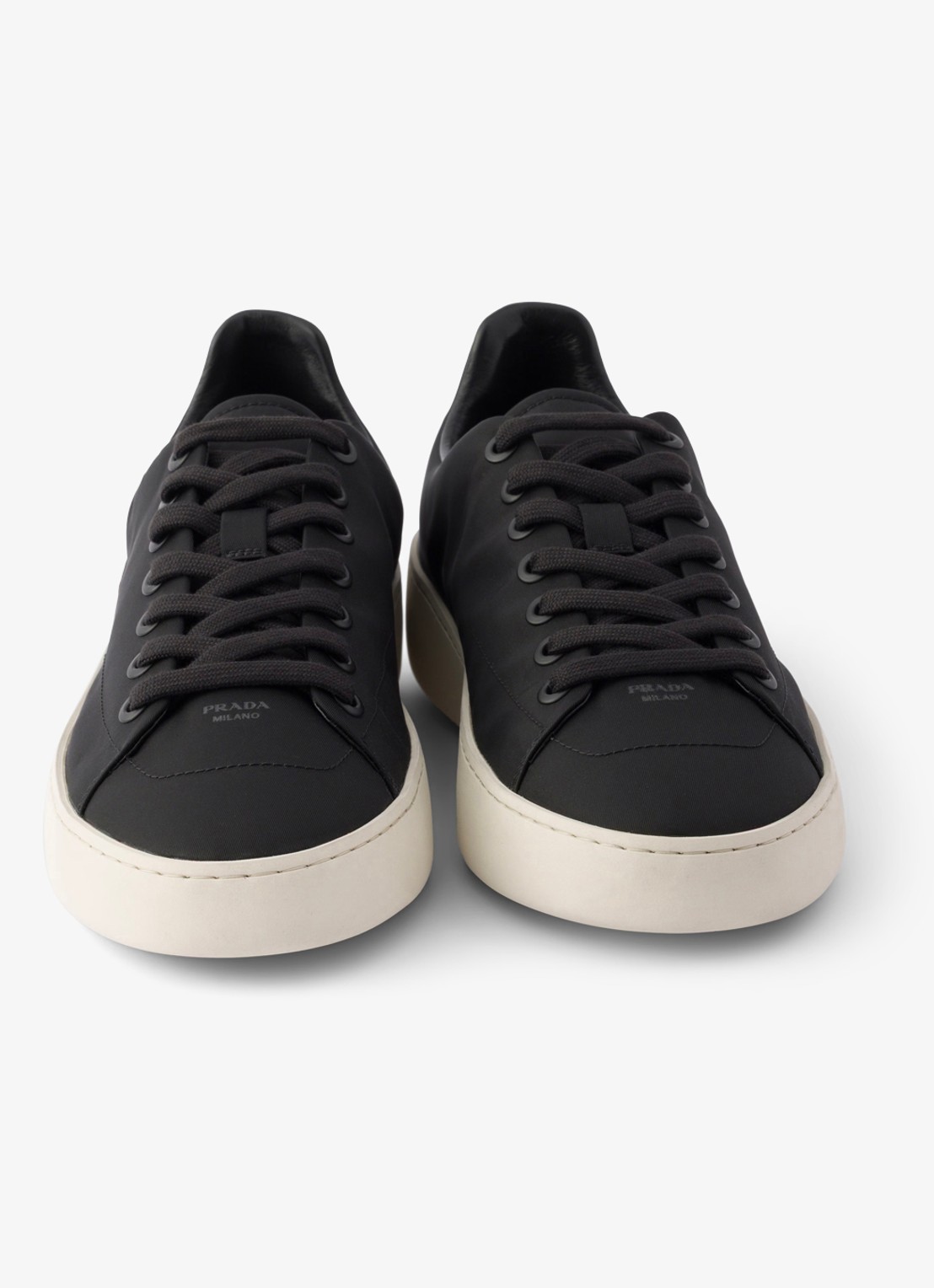 Prada Court Re-Nylon sneaker met logo - detail 4 zwart
