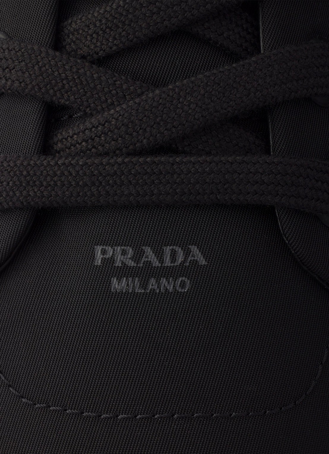 Prada Court Re-Nylon sneaker met logo - detail 5 zwart