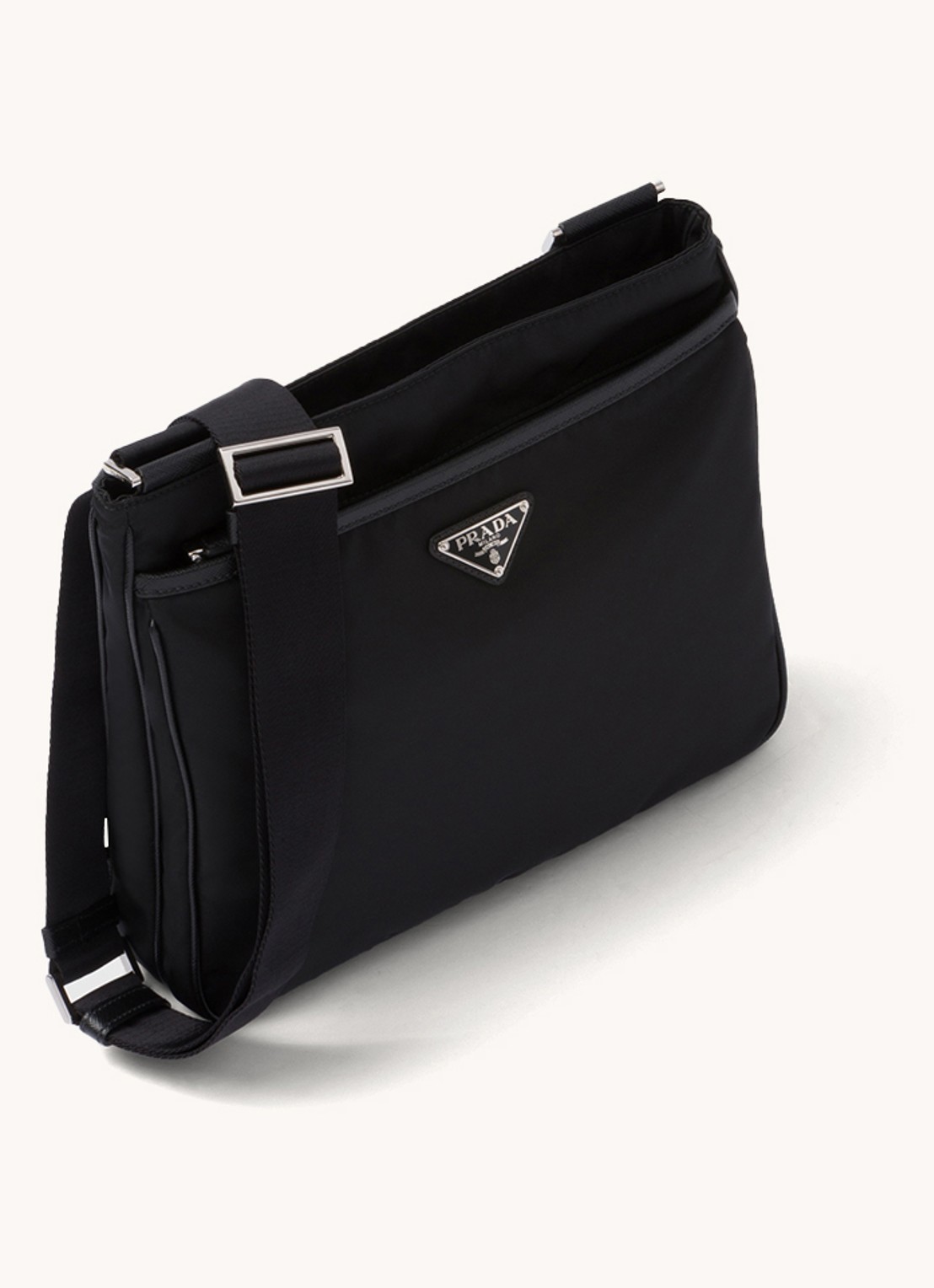 Prada Crossbodytas met leren details - achterkant 5 zwart
