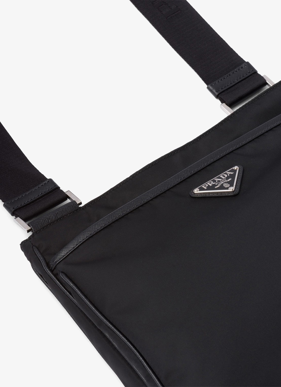 Prada Crossbodytas met leren details - detail 2 petrol