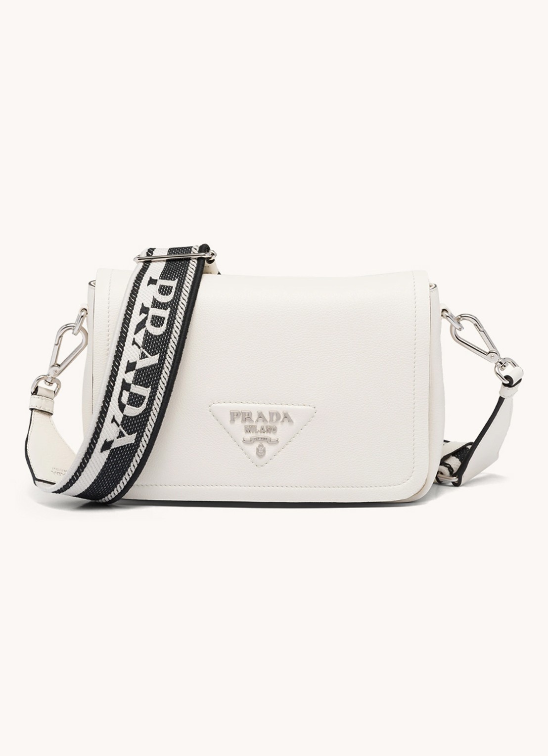 Prada Crossbodytas van kalfsleer - voorkant 6 wit