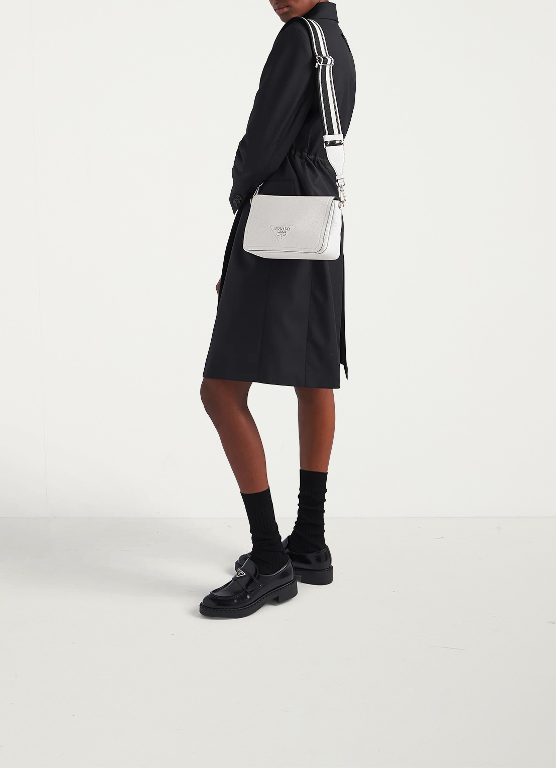 Prada Crossbodytas van kalfsleer - voorkant 7 wit