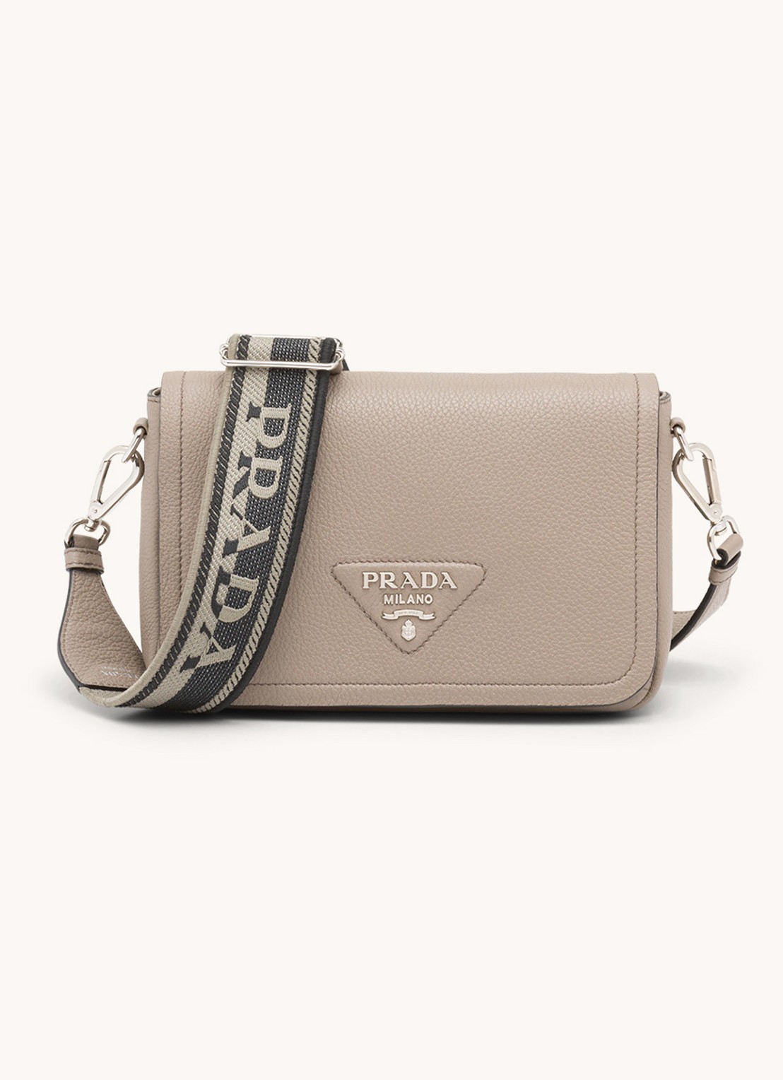 Prada Crossbodytas van kalfsleer - voorkant 2 zand